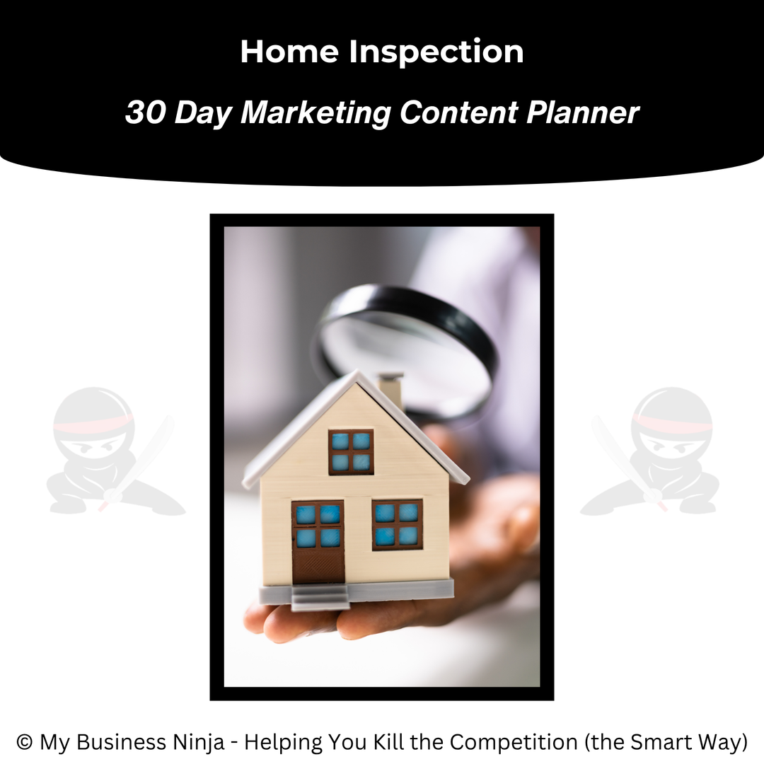 30 Day Marketing Content Planner (Core) - Home Inspection