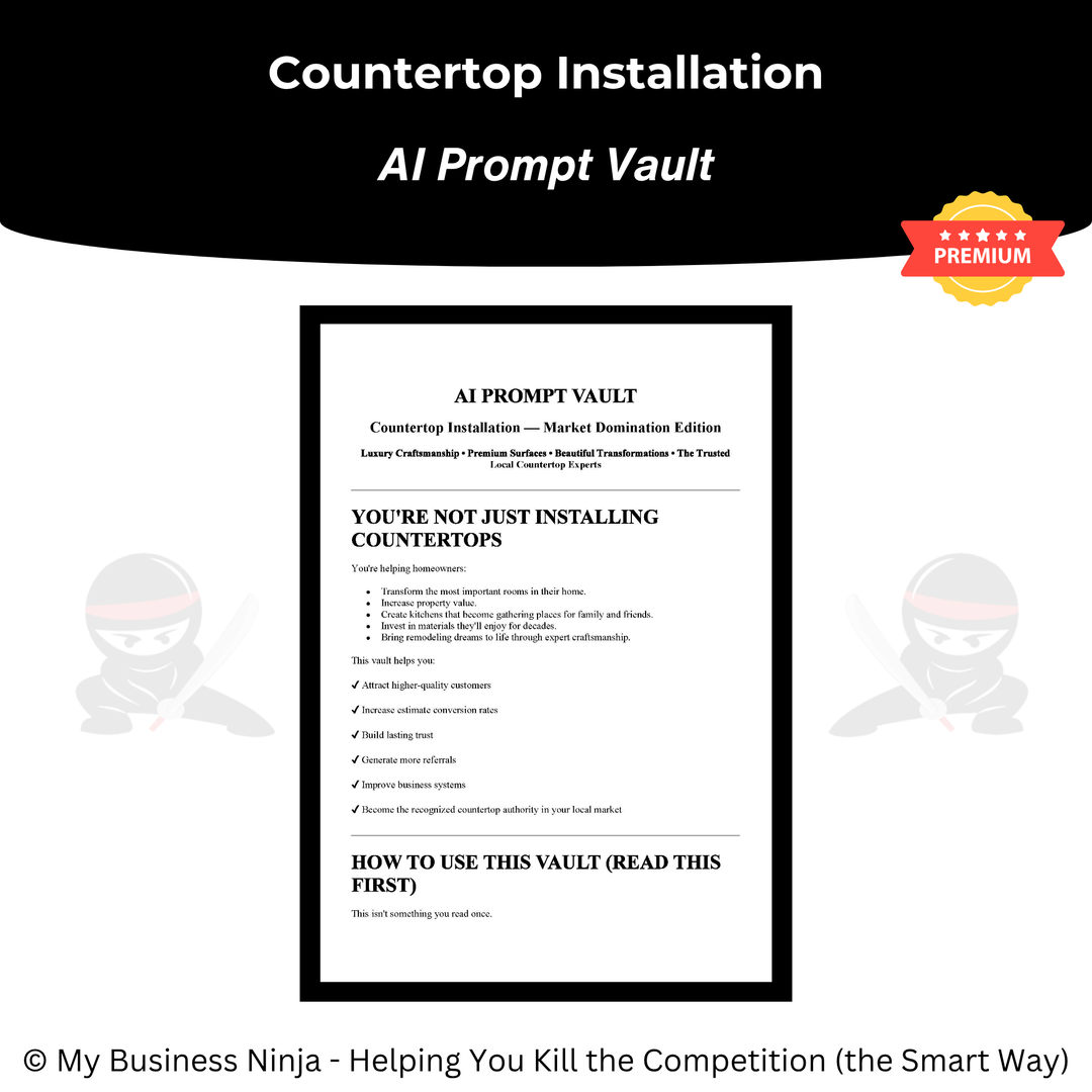 AI Prompt Vault (Premium) - Countertop Installation