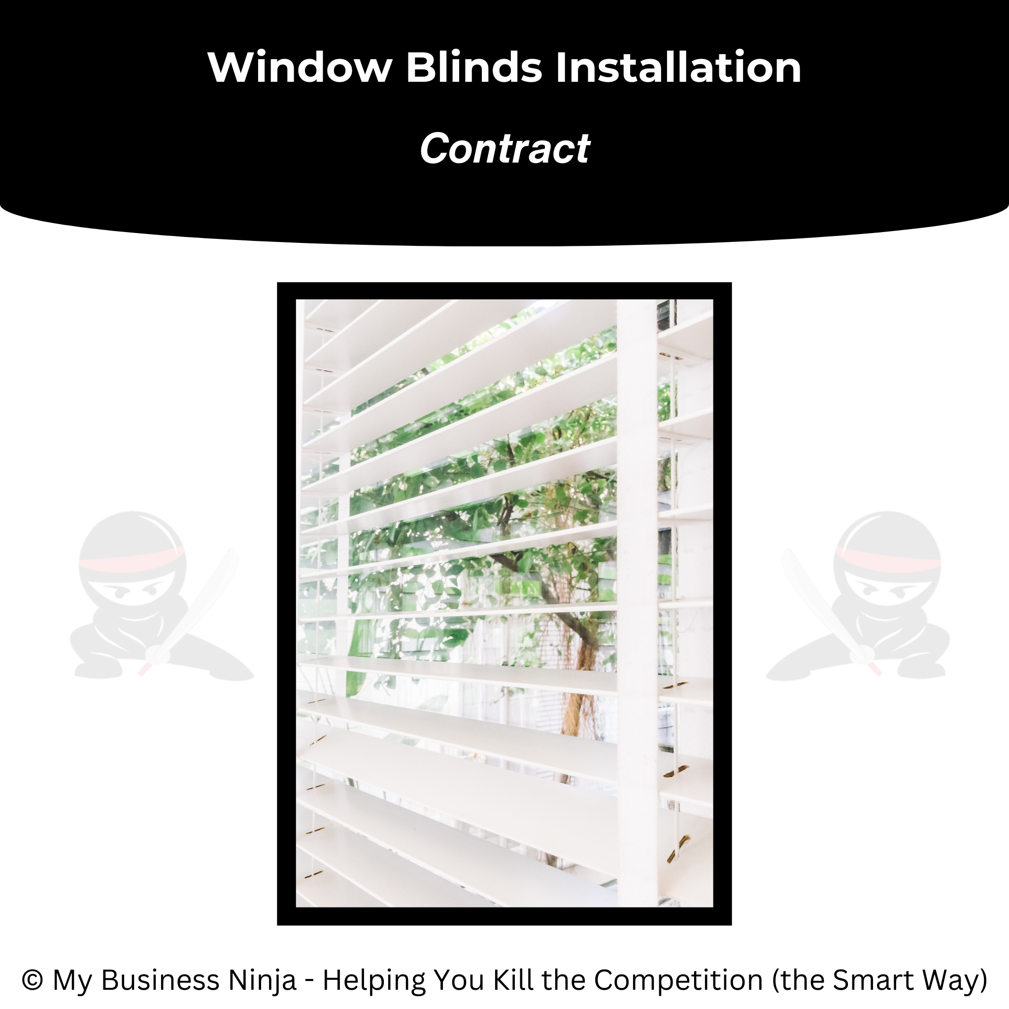 Window Blinds Installation Service Contract | Editable PDF & Word – My ...