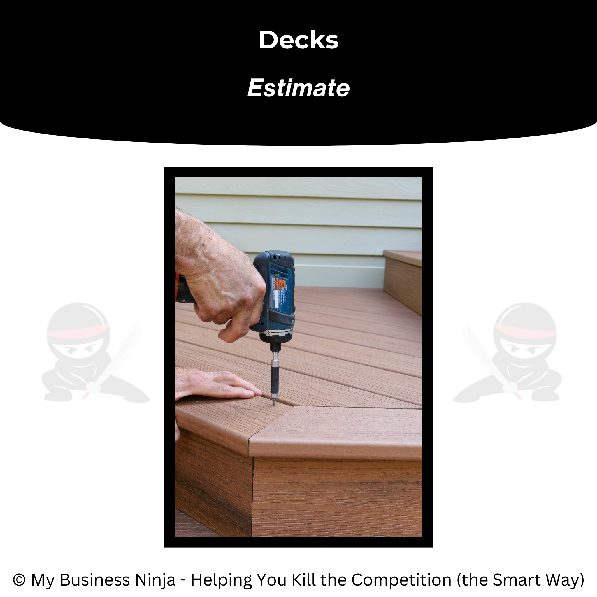 Deck Builder Estimate Template (PDF + Word) – My Business Ninja
