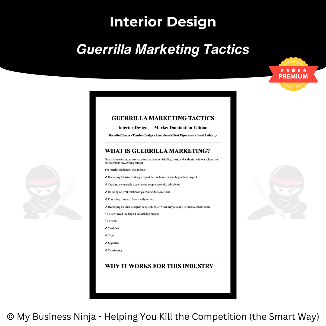 Guerrilla Marketing Tactics (Premium) - Interior Design
