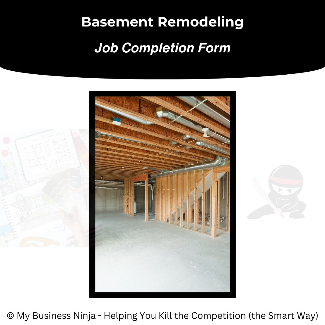 Job Completion Form (Core) - Basement Remodeling