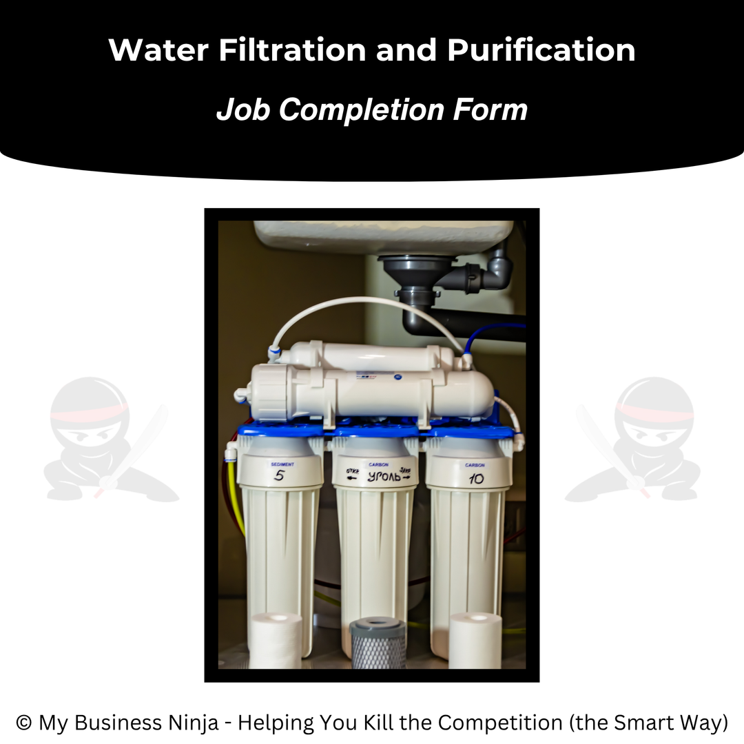 Job Completion Form (Core) - Water Filtration and Purification