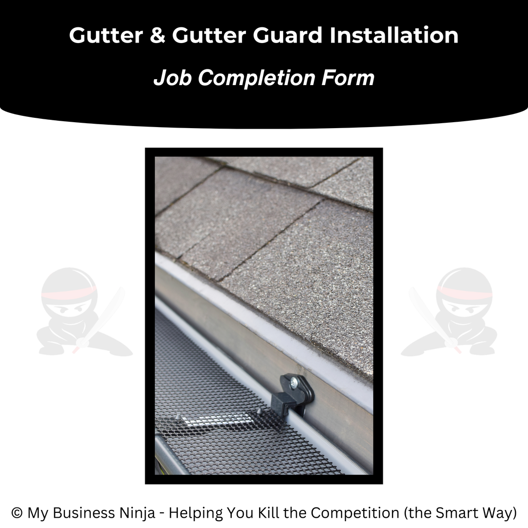 Job Completion Form (Core) - Gutter and Gutter Guard Installation